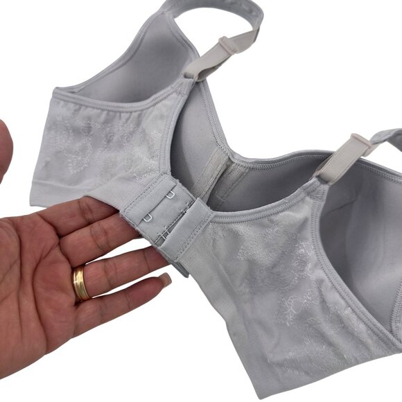 Bali 3388 Women Comfort Revolution Wirefree Bra SZ Small Light Gray - Picture 9 of 13